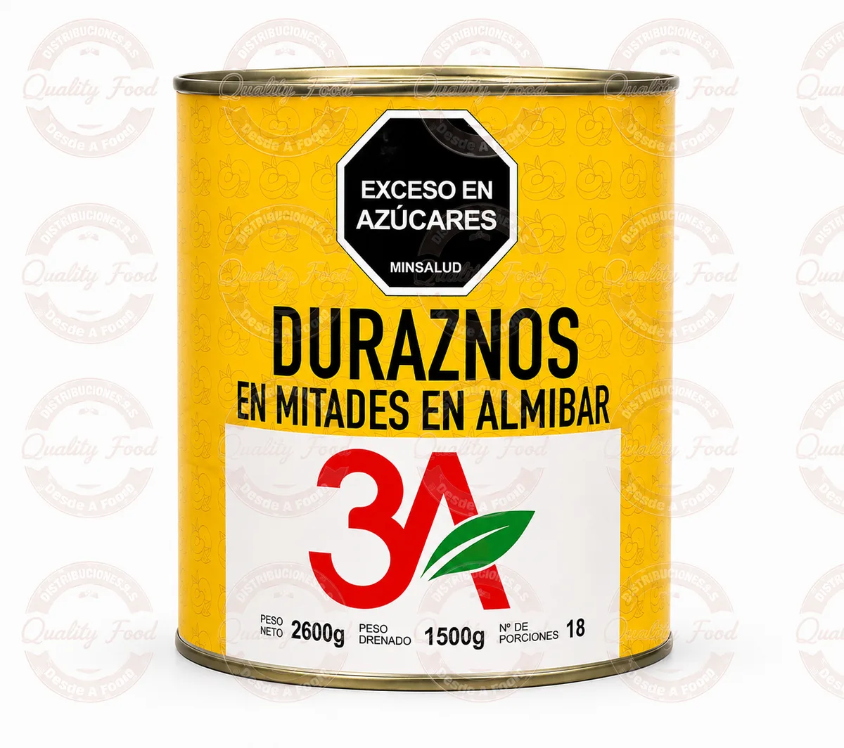 DURAZNO  EN LATA 3A  X 2600 GR