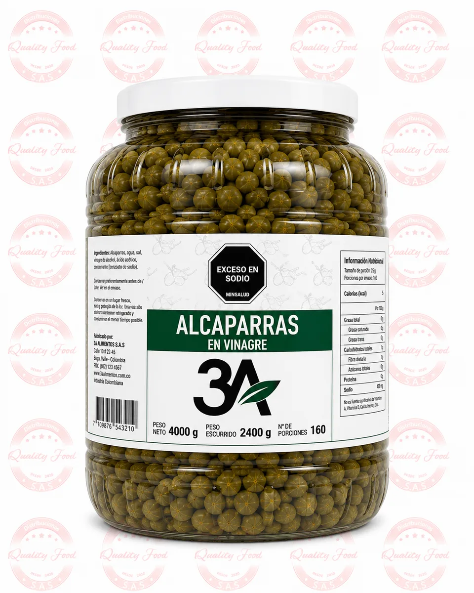 ALCAPARRAS X 4000 GR FRASCO