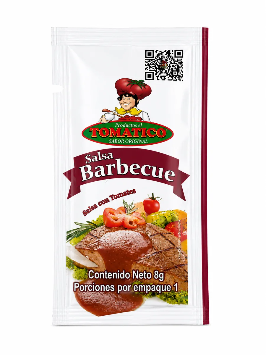 SALSA BBQ SOBRE PAQUETE  X 100 UNIDADES  X 8 gr