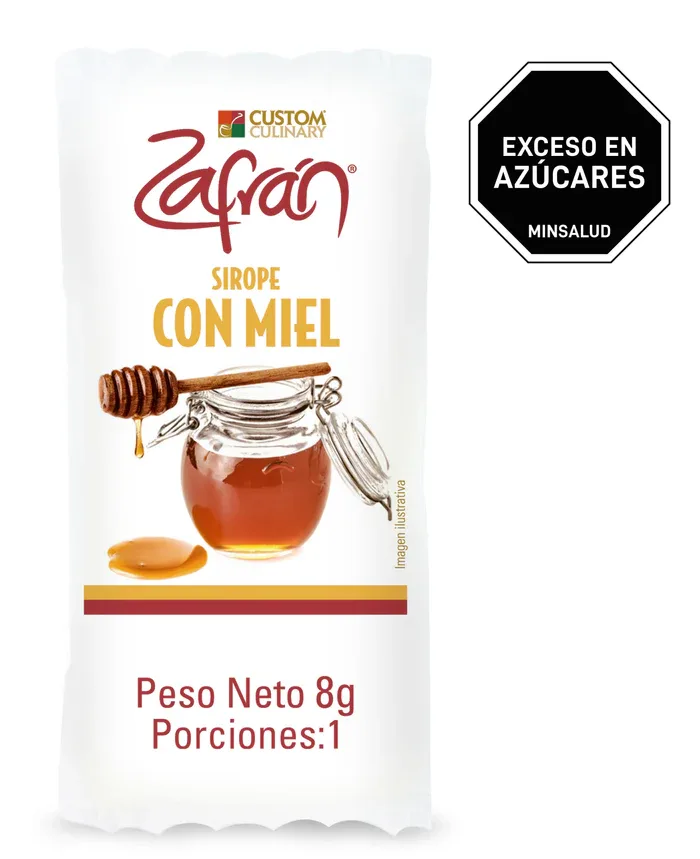 SIROPE CON SABOR A MIEL SOBRE PERSONAL X 8 G  PAQUETE X 120 UNIDADES