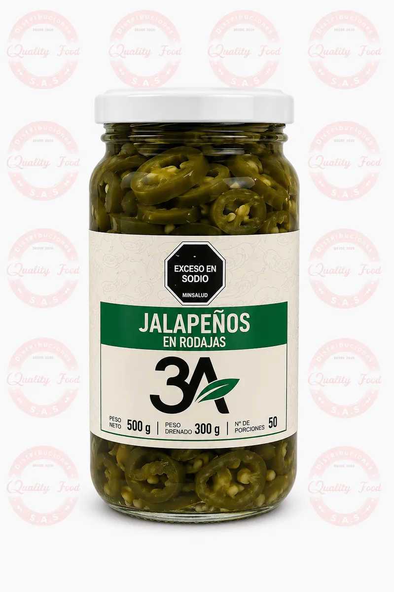 JALAPEÑO TAJADOS  3A X 500 GR