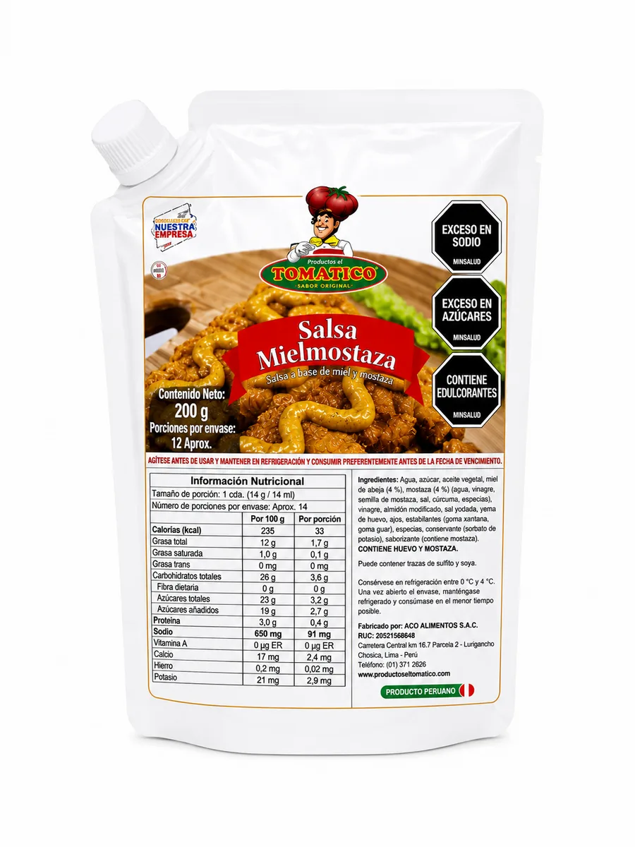 SALSA MIEL MOSTAZA DOY PACK  X 200 gr