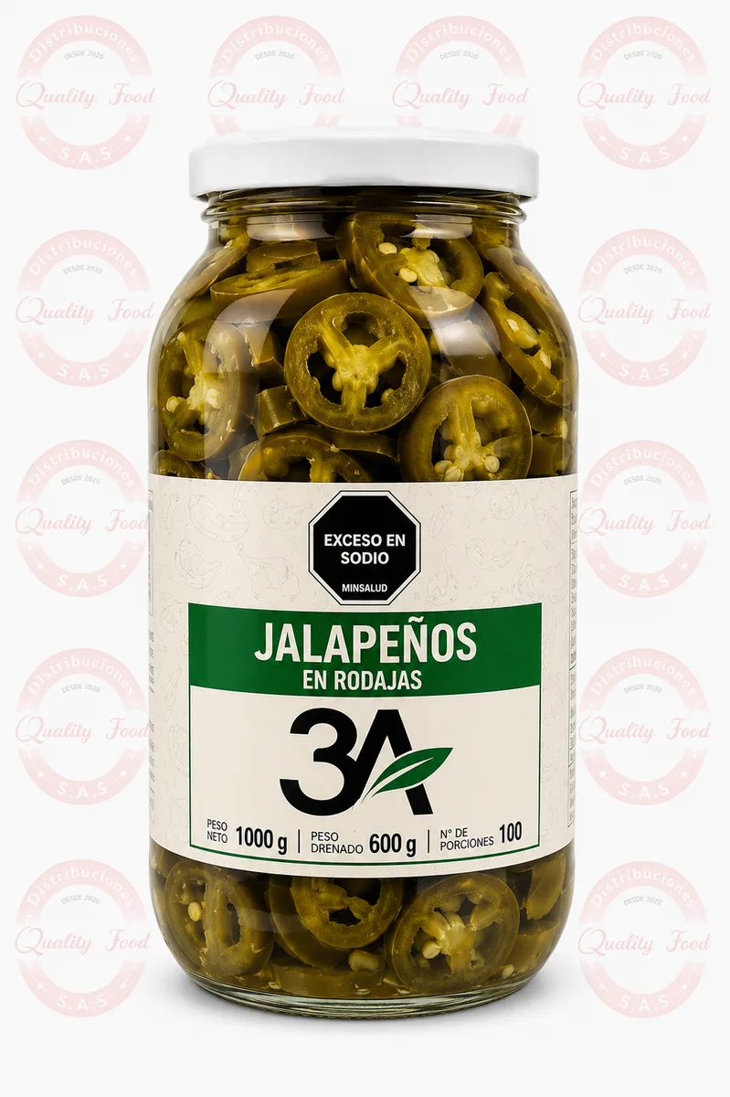 JALAPEÑO TAJADOS 3A X 1000 GR