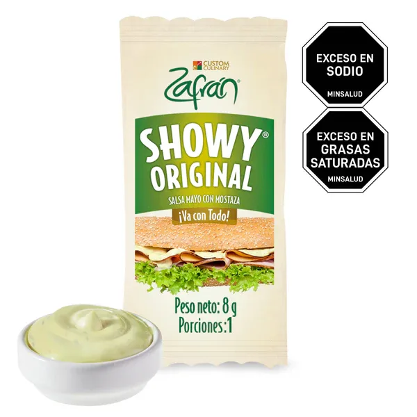 SHOWY SOBRES ZAFRAN X 8 GR PAQUETE X 120 UNIDADES