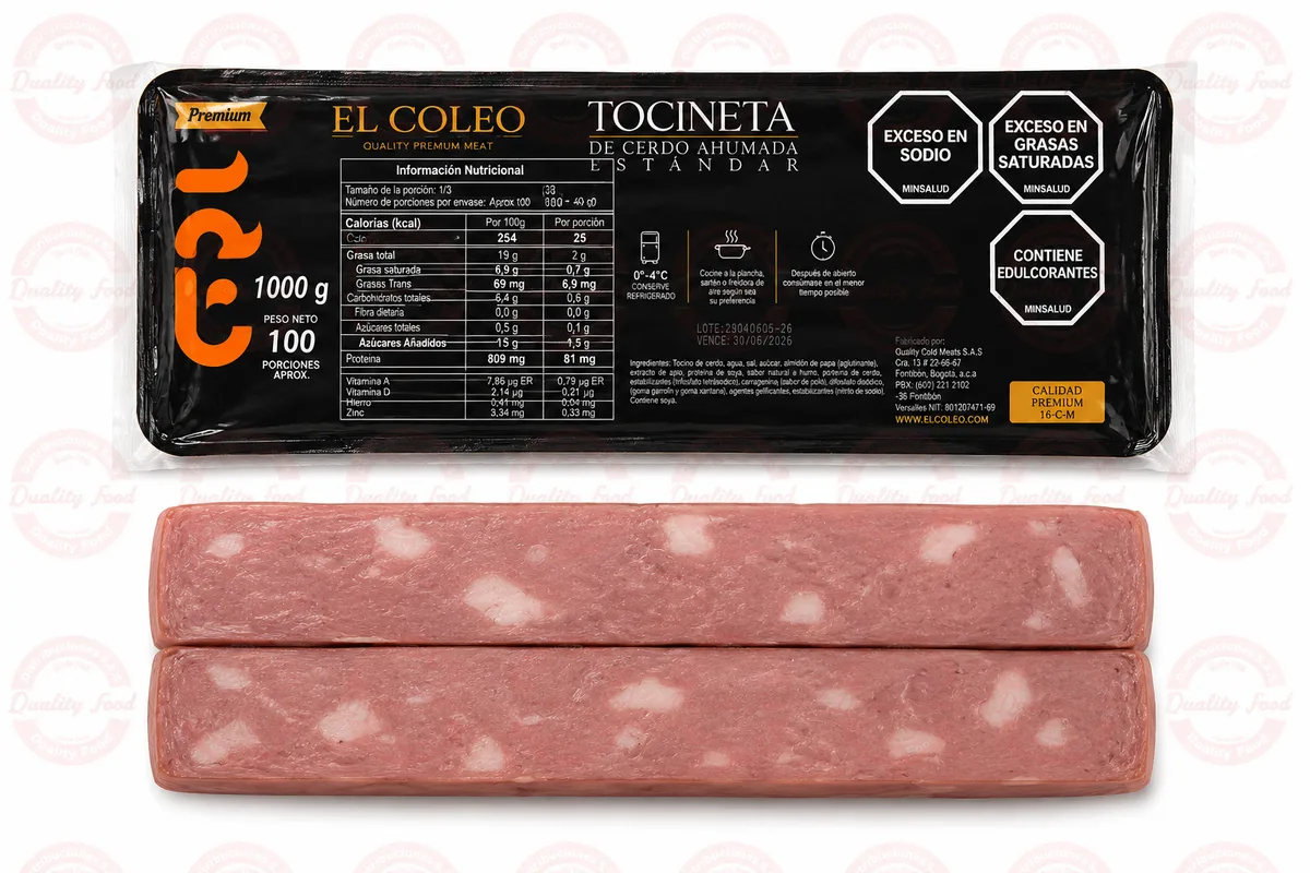 TOCINETA AHUMADA TIRA  X 1000 GR   COLEO