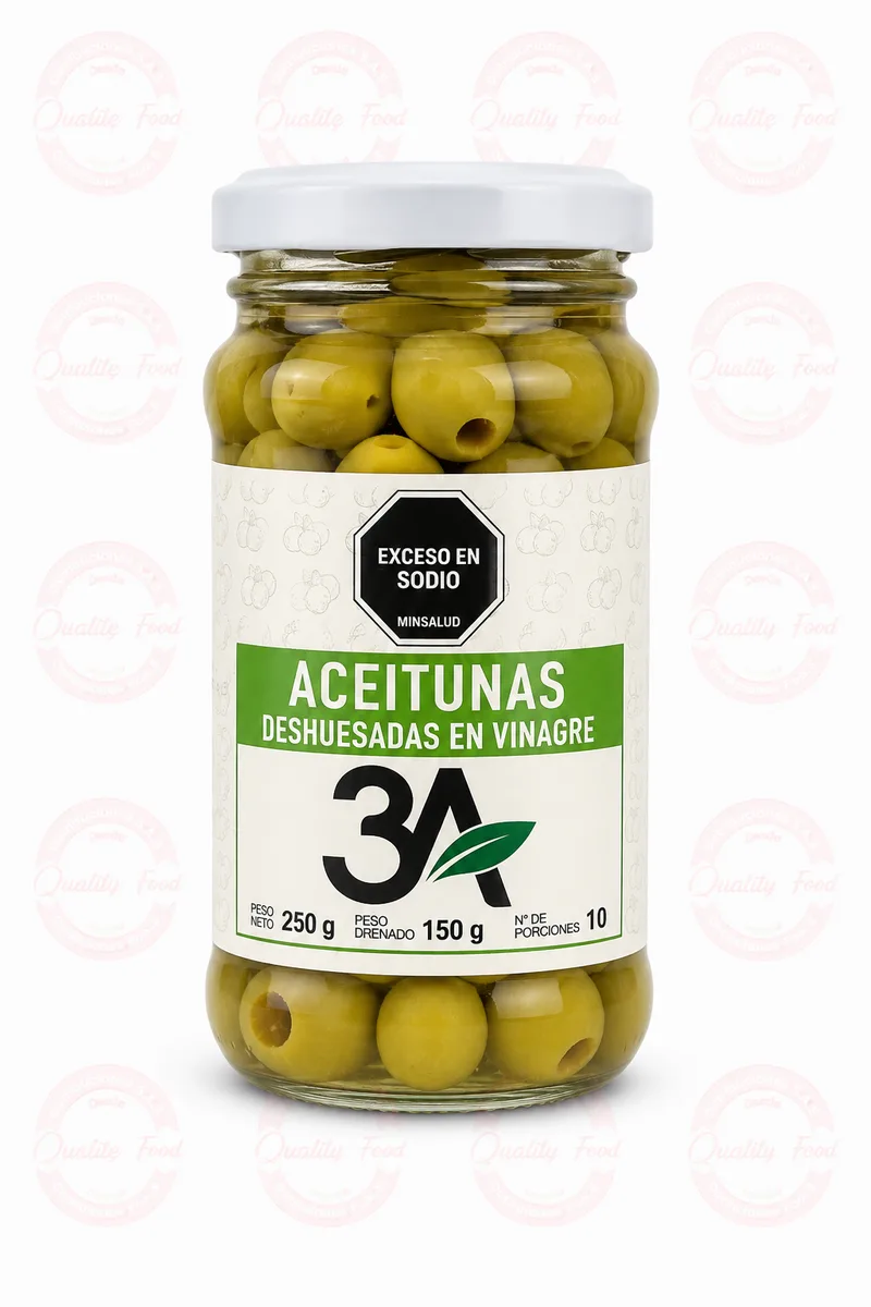 ACEITUNA DESHUESADA  3A X 250 GR FRASCO
