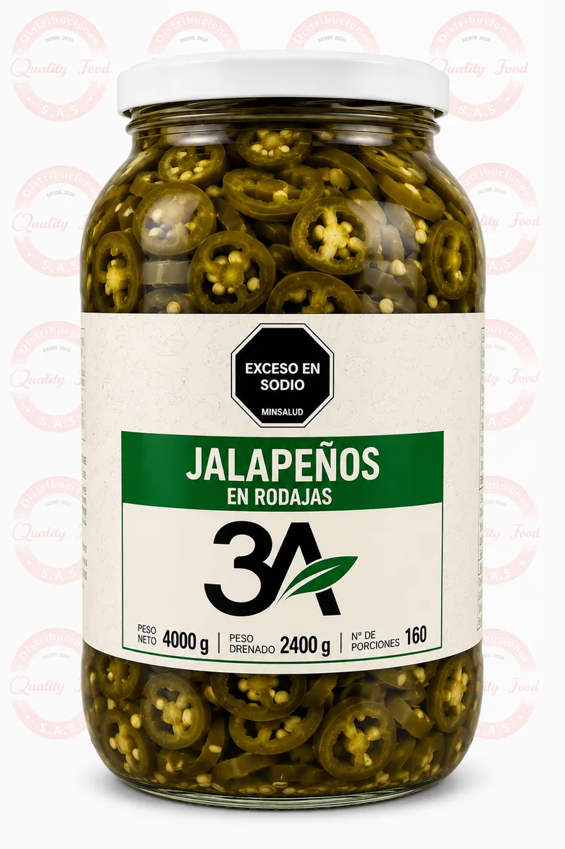 JALAPEÑO TAJADOS 3A X 4000 GR