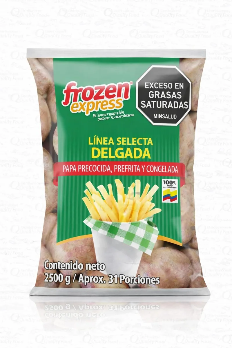 PAPA FRANCESA FROZEN CORTE 9 X 9 CLASICA X 2.5 LIBRAS paquete