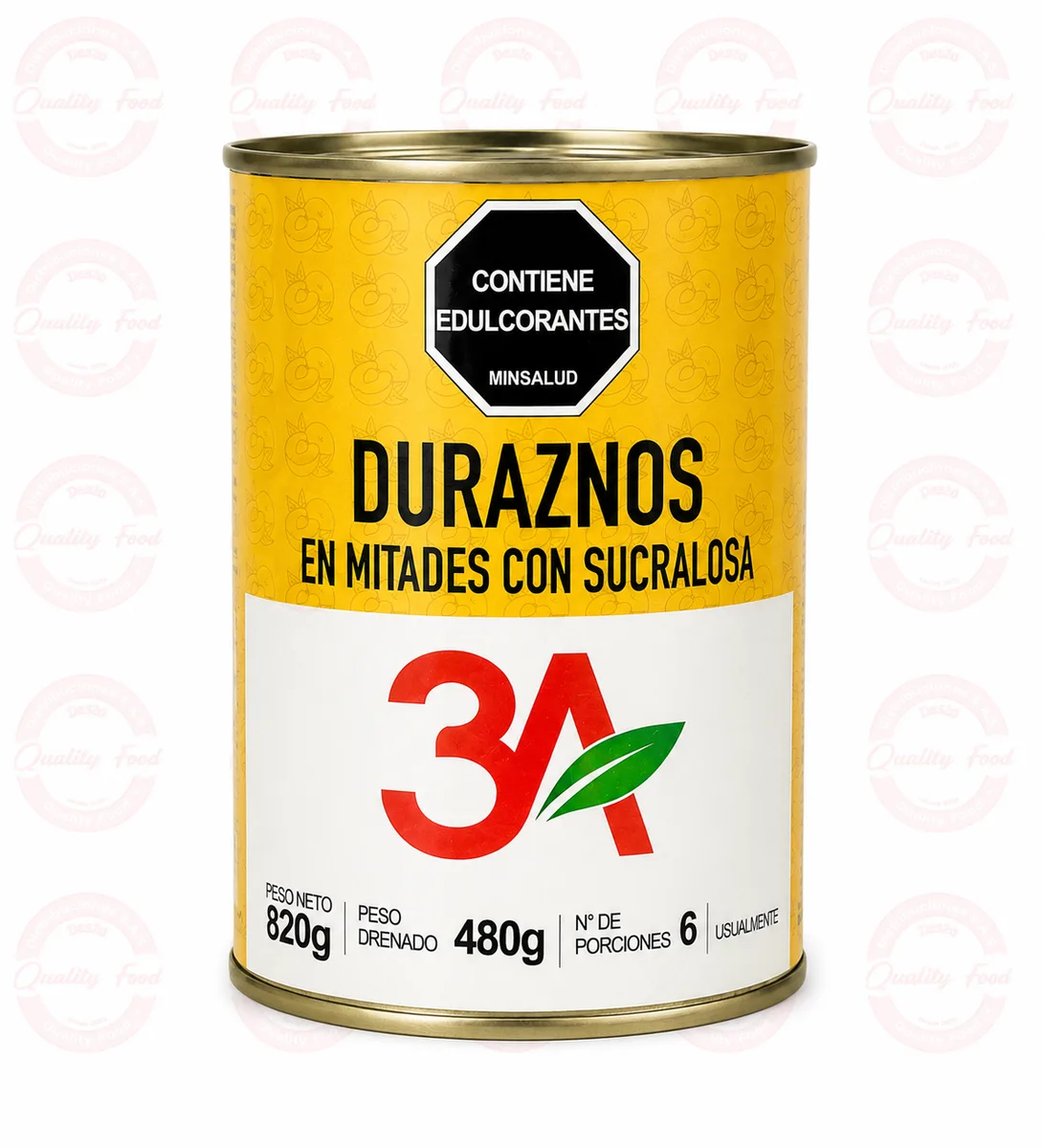DURAZNO  EN LATA 3A  X 820 GR
