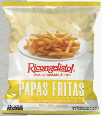PAPA FRANCESA RICONGELISTO X 2.5 CORTE 9X9