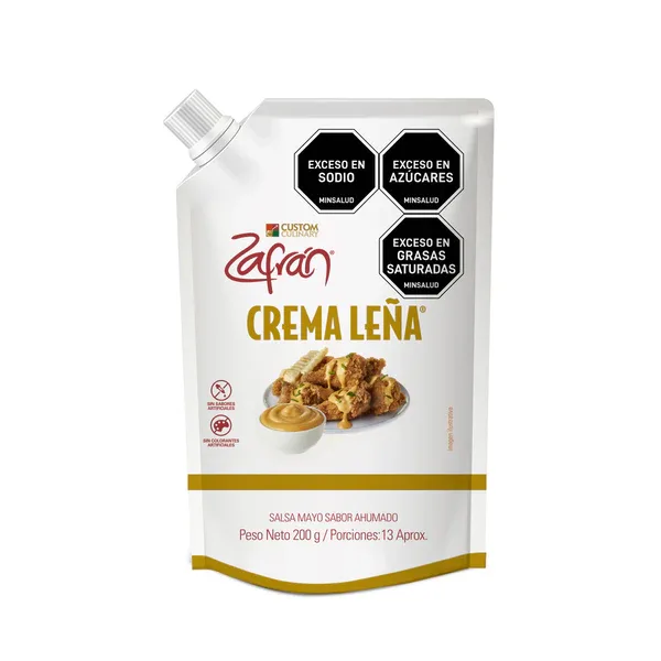 SALSA CREMA LEÑA ZAFRAN DOYPACK CON VALVULA X 200 G