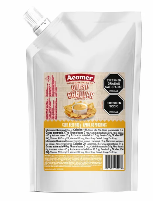 ACOMER SALSA CHEDDAR X 900 GR