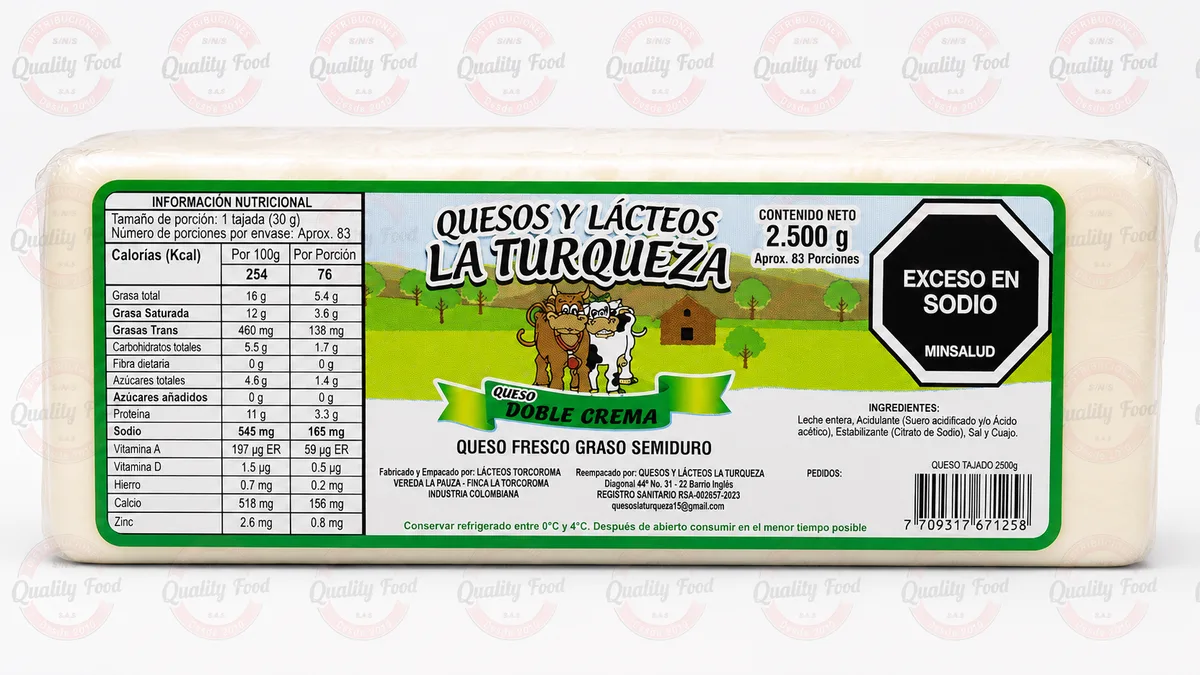QUESO TAJADO TIPO MOSARELA X 5 LIBRAS