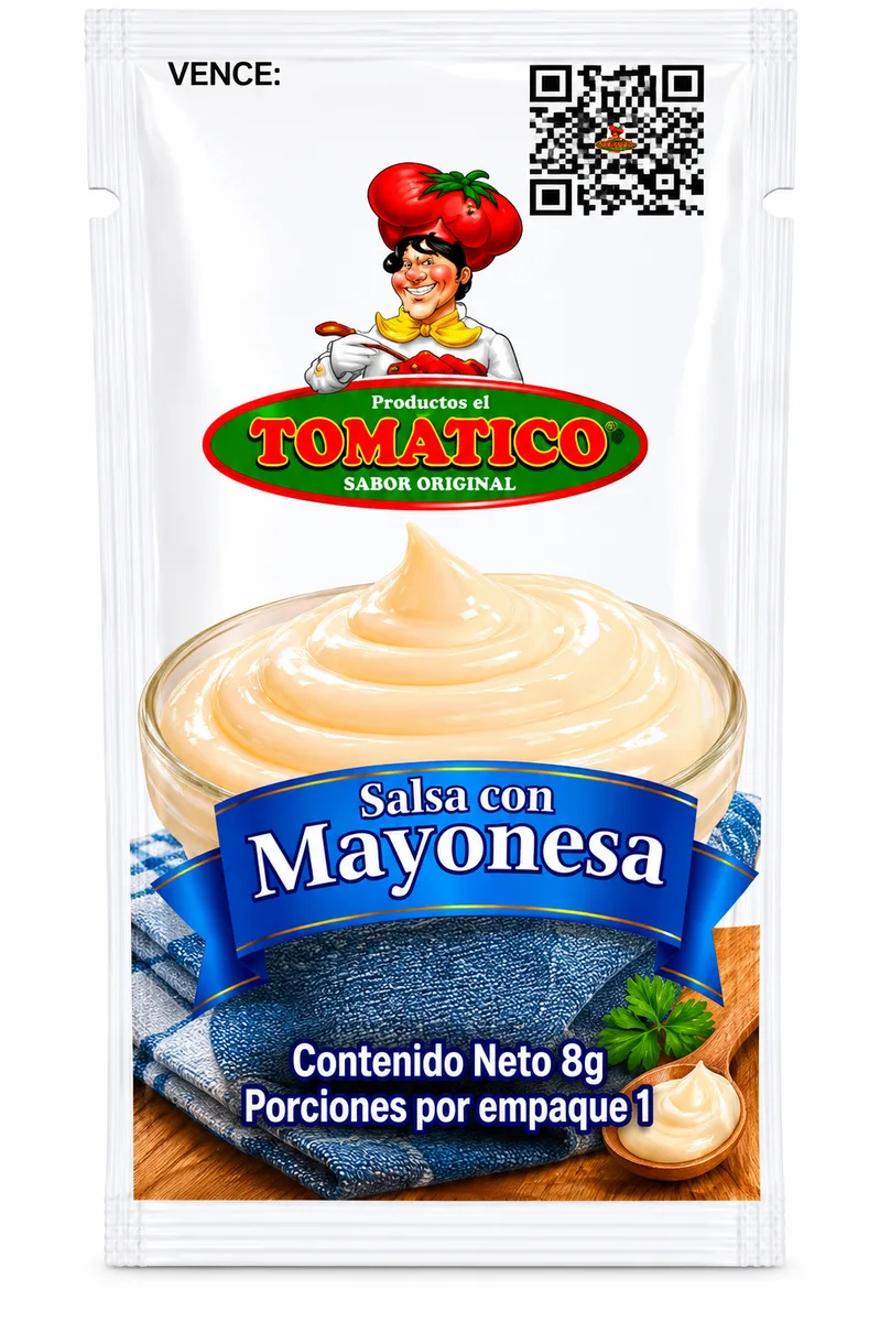 SALSA TOMATICO MAYONESA SOBRES X 100 UNID. X 8  GR