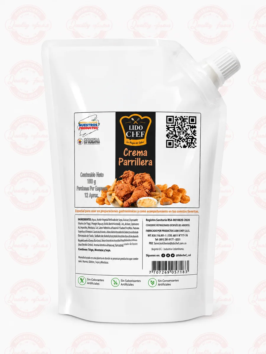 SALSA CREMA PARRILLERA X 180 GR LIDO CHEF