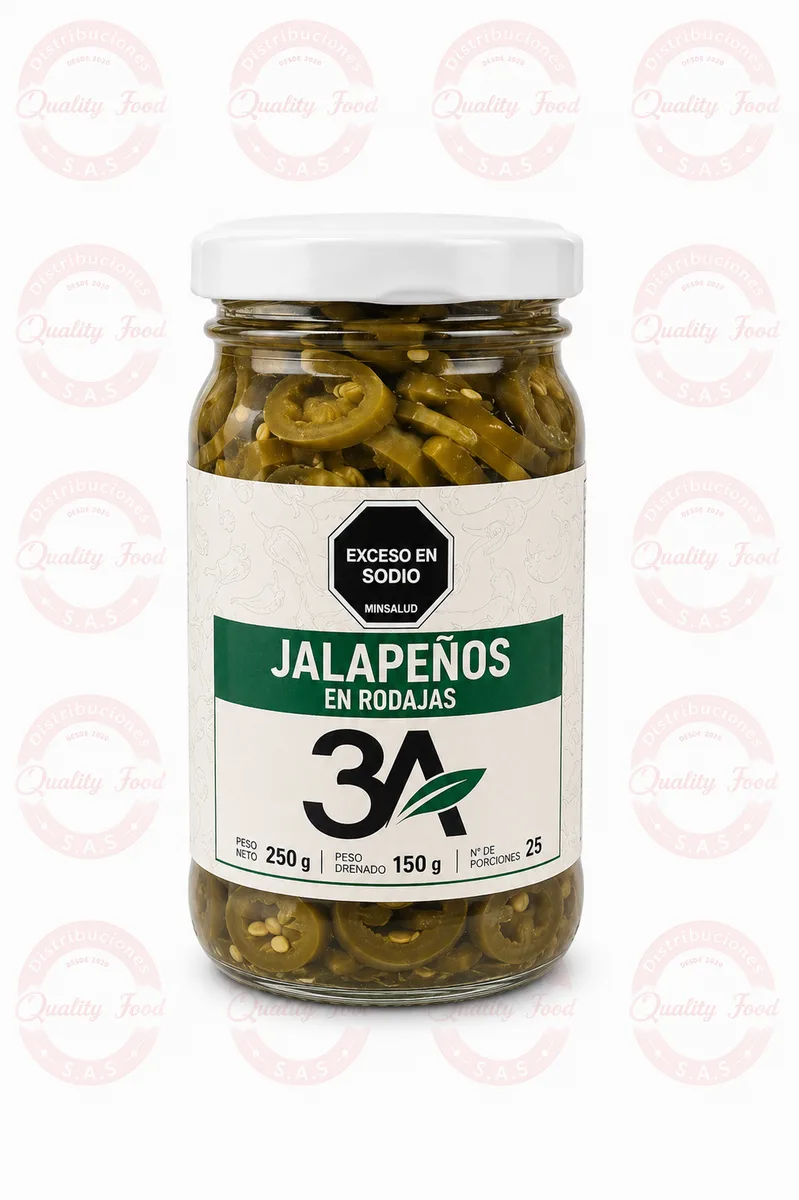 JALAPEÑO TAJADOS 3A X 250 GR FRASCO
