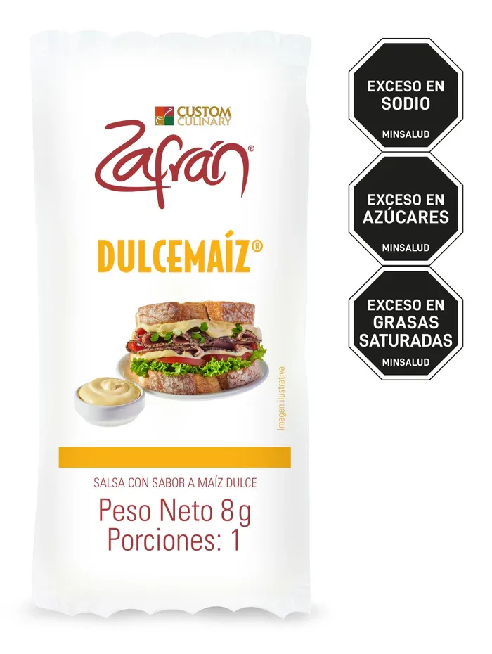DULCE MAIZ ZAFRAN SOBRE X 8 GR PAQUETE X 120 UNIDADES
